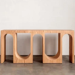 Consoles & Storage<Kelly Wearstler roxbury long console NATURALOAK