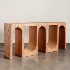 Consoles & Storage<Kelly Wearstler roxbury long console NATURALOAK