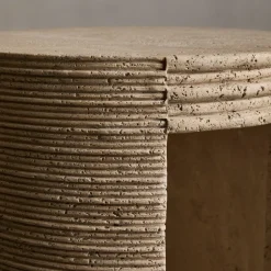 Side Tables<Kelly Wearstler stacked side table TRAVERTINE