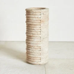 Entertaining|Vases<Kelly Wearstler stacked vase TRAVERTINE