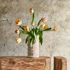 Entertaining|Vases<Kelly Wearstler stacked vase TRAVERTINE