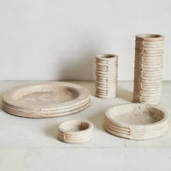 Entertaining|Vases<Kelly Wearstler stacked vase TRAVERTINE