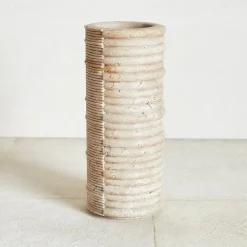 Entertaining|Vases<Kelly Wearstler stacked vase TRAVERTINE
