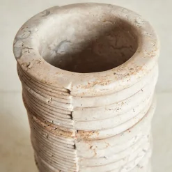 Entertaining|Vases<Kelly Wearstler stacked vase TRAVERTINE