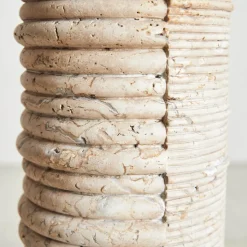 Entertaining|Vases<Kelly Wearstler stacked vase TRAVERTINE