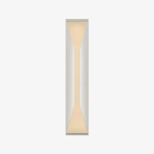 Wall<Kelly Wearstler stretto 24" sconce POLISHEDNICKELWITHWHITEGLASS