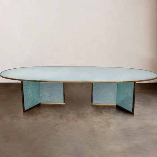 Dining Tables<Kelly Wearstler superluxe racetrack fractured table POOLBLUEGLASS