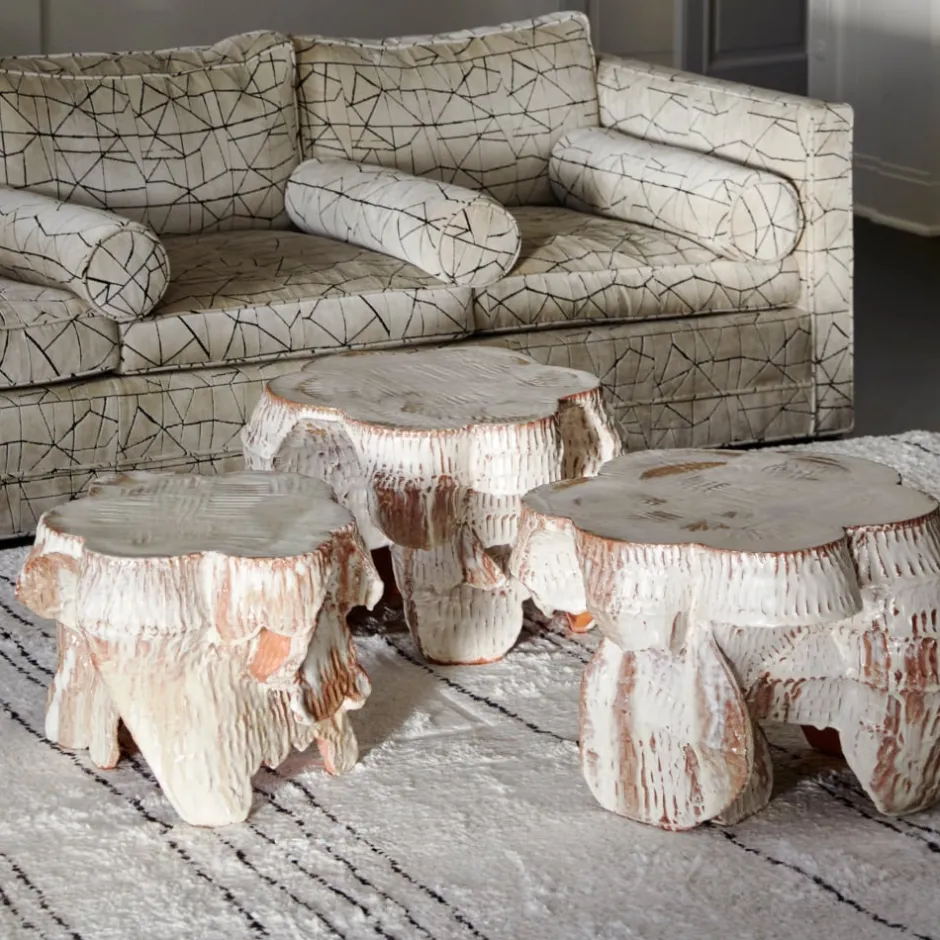 Side Tables<Kelly Wearstler terra side table small GLAZEDTERRACOTTA