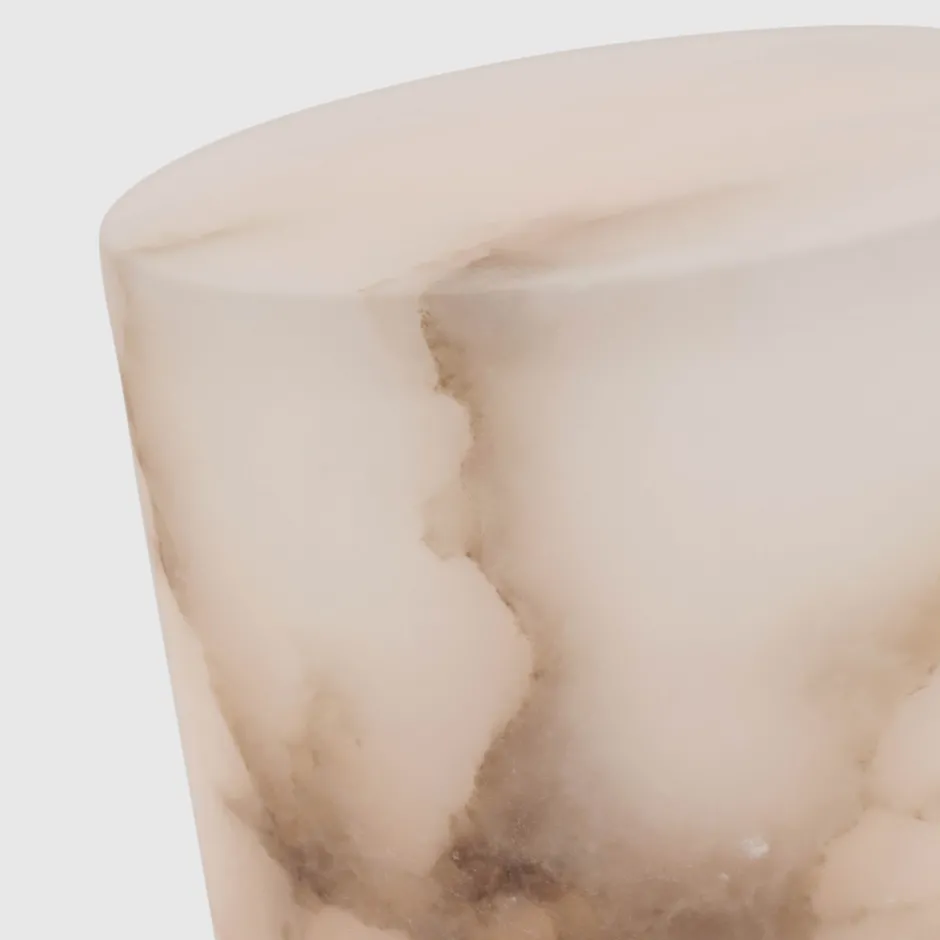 Table|Portables<Kelly Wearstler tourne 12" rechargeable table lamp ALABASTER