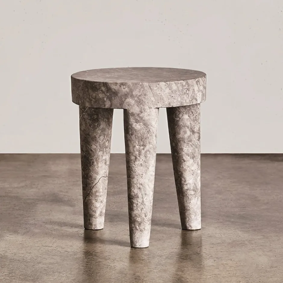 Ottomans & Stools|Side Tables<Kelly Wearstler tribute stool large CLOUDLATTE
