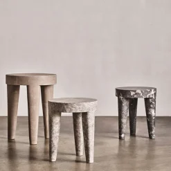 Ottomans & Stools|Side Tables<Kelly Wearstler tribute stool large CLOUDLATTE