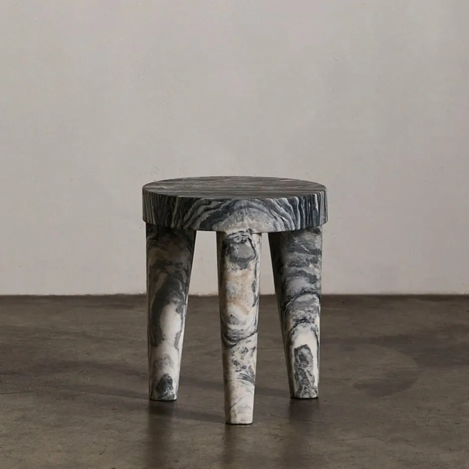 Ottomans & Stools|Side Tables<Kelly Wearstler tribute stool small GREYRAINBOW