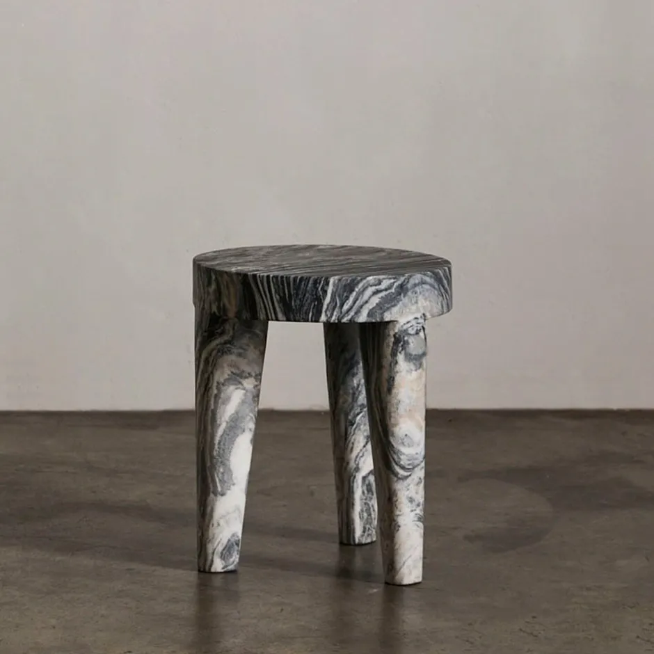 Ottomans & Stools|Side Tables<Kelly Wearstler tribute stool small GREYRAINBOW