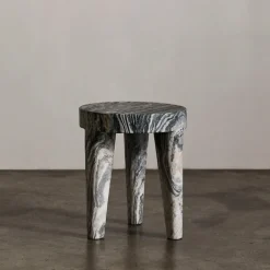 Ottomans & Stools|Side Tables<Kelly Wearstler tribute stool small GREYRAINBOW