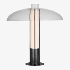 Table<Kelly Wearstler troye medium table lamp BRONZEWITHCLEARSHADE