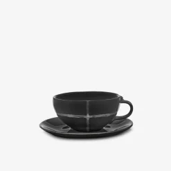 Zuma Collection|Drinkware<Kelly Wearstler zuma coffee cup & saucer, set of 4 PACIFIC